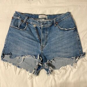 Abercrombie & Fitch The Mom Short High Rise Jean Shorts - Lightly Worn